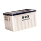 thumbnail image 3 of Caja de almacenamiento multiusos con tapa, contenedor grande apilable para ropa, libros, Blanco Azul, 3 of 9