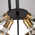 thumbnail image 4 of Takoma 4-Light Black and Soft Gold Wire Mesh Industrial Drum Pendant with Metal Mesh Shade - Black and Soft Gold, 4 of 5