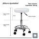 thumbnail image 4 of Banco Taburete Neumático Giratorio 360° Con Altura Ajustable Consultorio o Salón de Belleza Big Room blanco, 4 of 7