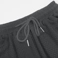 thumbnail image 6 of LIIPEE Girls Kids Solid Color Drawstring Waist Waffle Knit Casual Shorts For Summer Daily Wear Outdoor Activities School Casual Outings Dark Gray 11-12 Years, 6 of 9