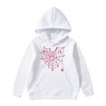 thumbnail image 1 of Chandail à Capuche Imprimé pour Filles Chandail Décontracté Doux Confortable Chaud pour Enfants, 1 of 7