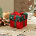 thumbnail image 1 of ⚡ Big Sale ! Creative Box Candy Box In Plush And Warm For Christmas Decorations (Green Box With White Lid And Bow), 1 of 7