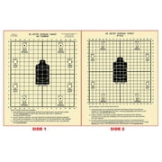 48 Pcs, M4/M16 25-Meter Two-Sided Zeroing Target side 1 25 meter M4 Carbine zeroing target and side 2 25 meter M16A2 zeroing target HEAVY TAGBOARD PAPER Black Size: 8 5" X 11"