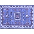 thumbnail image 1 of Ahgly Company Machine Washable Indoor Rectangle Geometric Blue Traditional Area Rugs, 5' x 7', 1 of 4