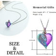 thumbnail image 2 of Heart Urn Necklace for Ashes for Women Angel Wing Memorial Keepsake for Brother/Dad/Grandma/Grandpa/Mom/Son For Love Ones Memorial Keepsake Pendant, 2 of 7