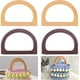 thumbnail image 1 of Asa para bolso de 4 piezas, asa de madera de 12 x 8,5 cm, asas para bolso en forma de D, asa de madera para bolso para accesorios de bricolaje, 1 of 5
