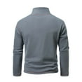 thumbnail image 4 of Iugvhana Mens Polar Fleece Sweatshirt Warm Winter Half Zip Pullover Sweatshirts Casual Stand Collar Long Sleeve Tops Gray XXXL, 4 of 4