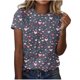 thumbnail image 1 of Camisetas Casuales de Mujer Día de San Valentín Impreso Cuello Tripulado Manga Corta, Top de Moda para la Fiesta Y Diario, 1 of 8
