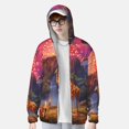 thumbnail image 2 of Gaeub Lantern Giraffes Magical Forest Men's and Women's UPF 50+ Long-Sleeved Sun Protection Clothing, Fishing Shirt Long Sleeve Zip-Small, 2 of 7