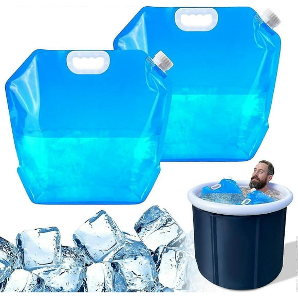 2 Pack Ice Bath Bags,Large Capacity Bathtub Freezer Water Bag,Cold Plunge Accessories,Ice Baths at Home, Applicable for Athletes, Portable Ice Barrel-