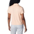 thumbnail image 2 of Columbia Women's Tidal Tee Short Sleeve Polo, Peach Fizz, X-Large, 2 of 6