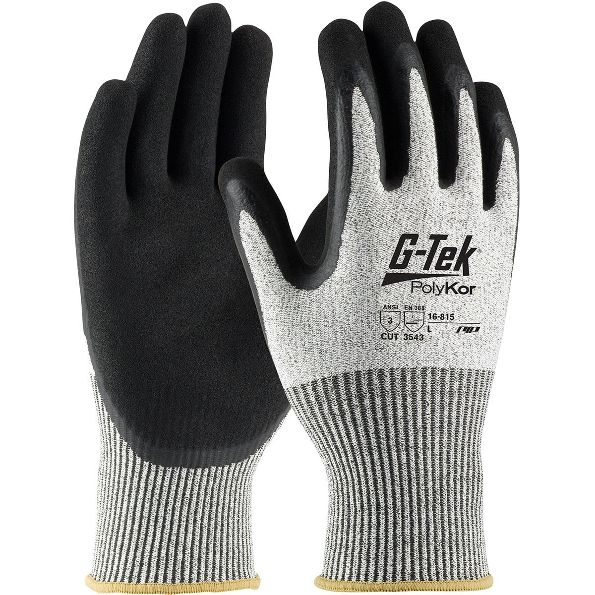 PIP GTek Cut Resistant Gloves Black Abrasion Resistant 16815/XL