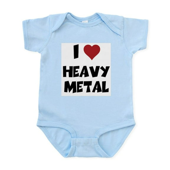 CafePress - I Love Heavy Metal Baby One Piece - Baby Light Bodysuit, Size Newborn - 24 Months