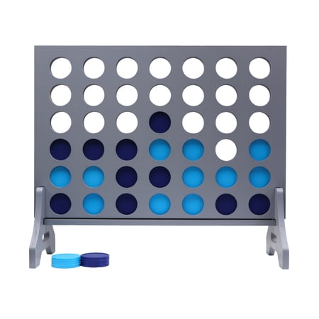 Tailgating Pros Premium Giant Four in a Row with Carrying Case - Jumbo Oversized Outdoor Yard Game - Connect Multiple Pucks in a Row to Win - Many Puck Colors Available!