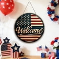 thumbnail image 4 of Independence Day America Wooden Hanging Decoration Patriotic Round Wall Decor For Home And Porch Festival Celebration Hanging Board Decoration, 4 of 6