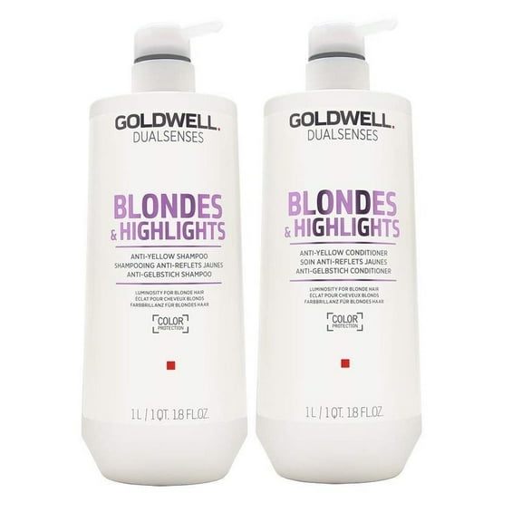 Goldwell Dualsenses Blonde And Highlights Anti-Yellow Shampoo & Conditioner Duo Set