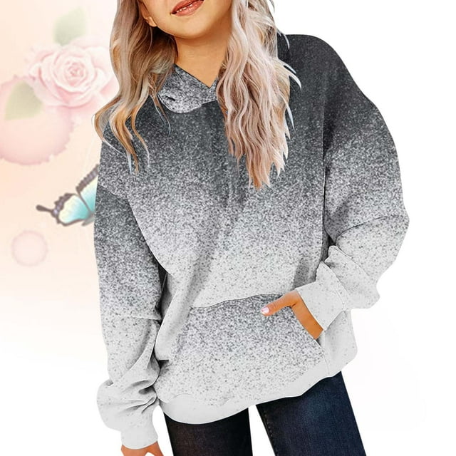 Chandail à Capuche pour Filles, Manches Longues, Mignon, Ample, Décontracté, pour Adolescentes et Jeunes