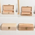 thumbnail image 5 of Retro Jewelry Box Desktop Natural Wood Clamshell Storage Decoration Wooden, 5 of 6
