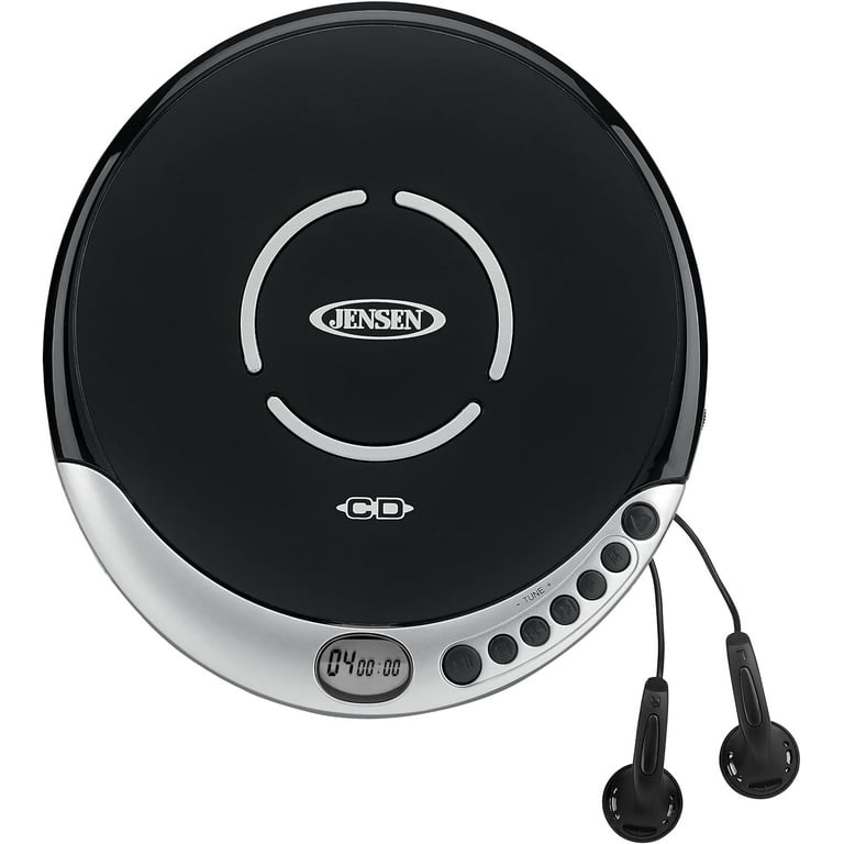 Jensen Portable CD Player with B Boost, Silver, JENCD60R
