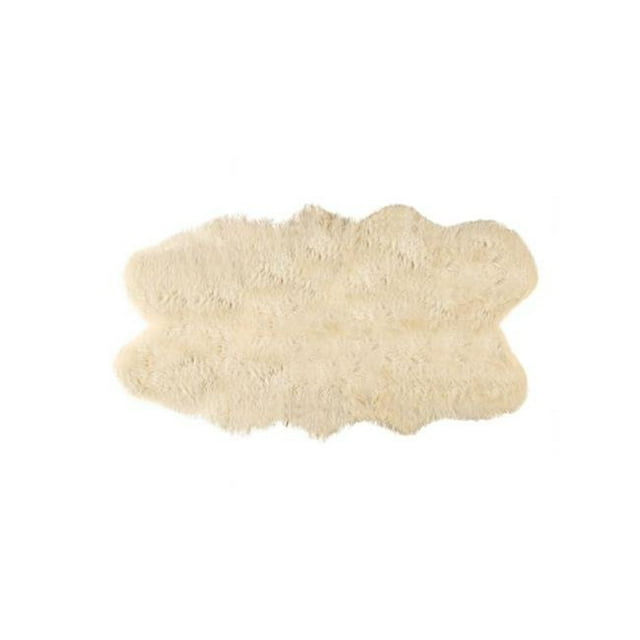 HomeRoots 317031 4 x 6 in. Sheepskin Rug - Gold