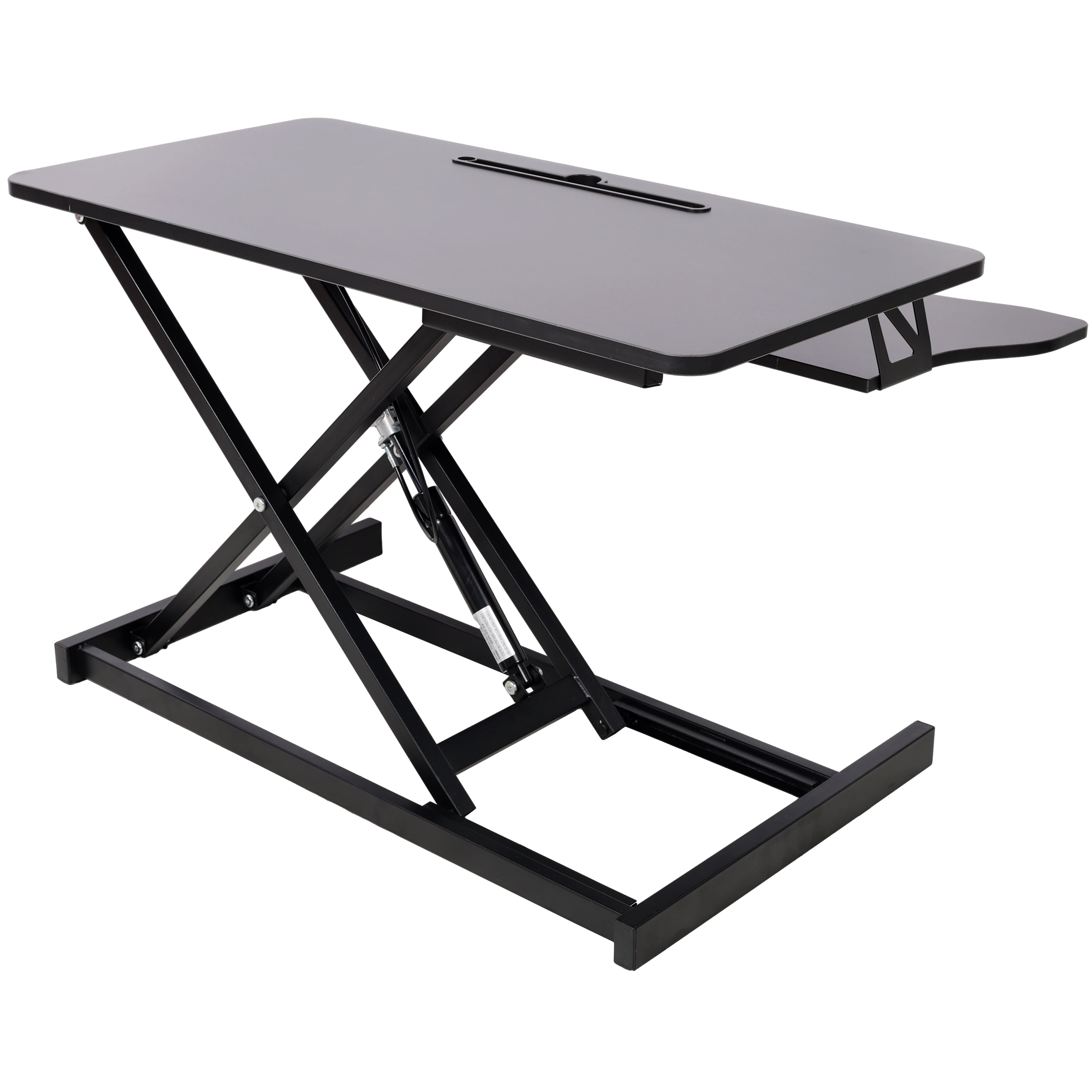 LiviNest Ergonomic Standing Desk Converter: 14.2 Inch Height Adjustable Workstation - 44 Lb Capacity for Home Office & Remote Work - Gas Spring Smooth Lift with Keyboard Tray