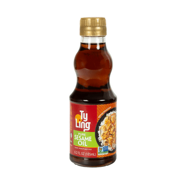 Ty Ling Liquid Pure Sesame Oil, 6.2 fl oz, Glass Bottle