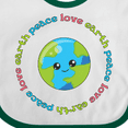 thumbnail image 4 of Inktastic Peace Love Earth Boys or Girls Baby Bib, 4 of 4