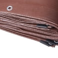 thumbnail image 1 of VEVOR Lona impermeable de 10 x 12 pies, cubierta de lona de polietileno azul extra gruesa de 16 mil, lona multiusos resistente a los rayos UV y a la temperatura con ojales reforzados (marrón), 1 of 9