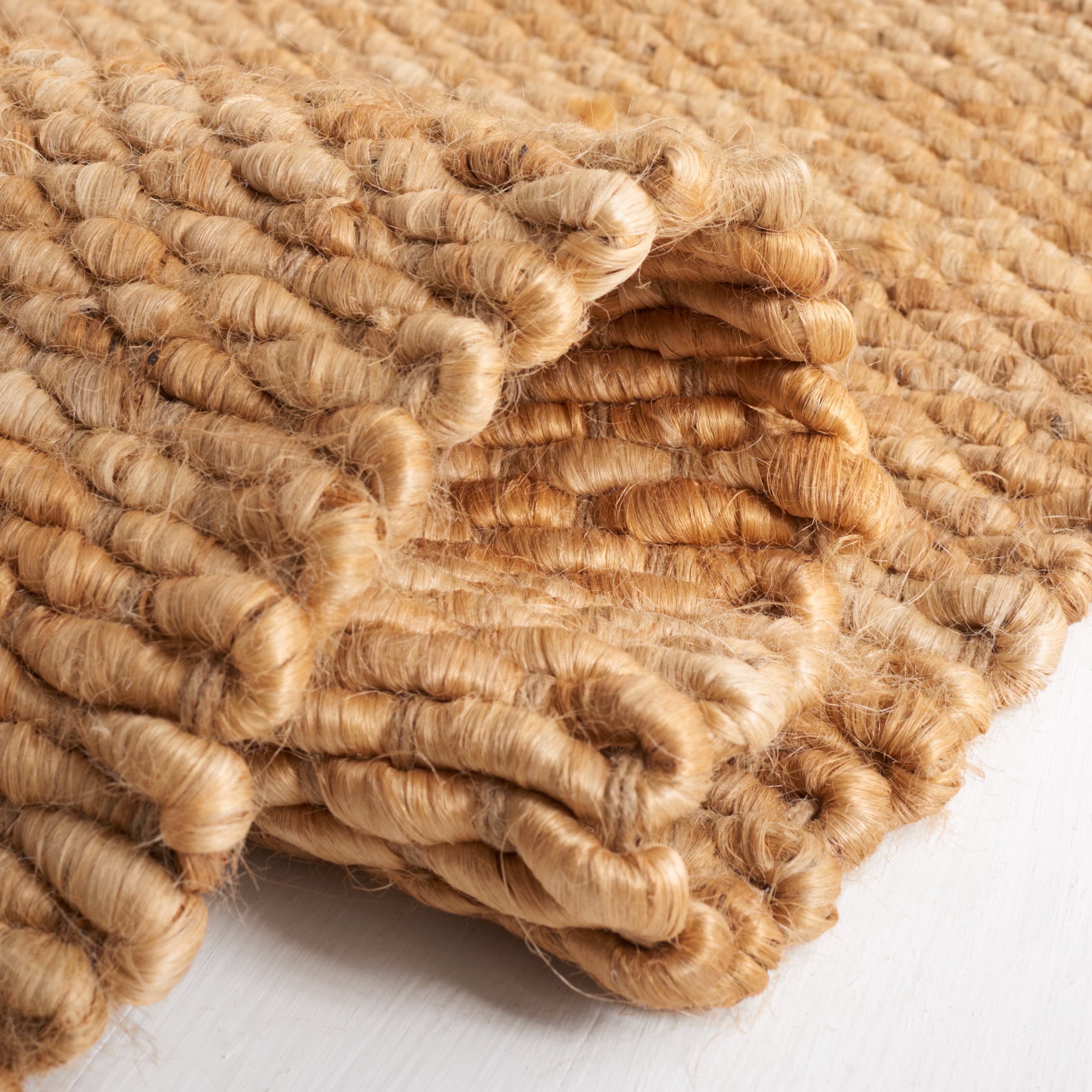 SAFAVIEH Natural Fiber Bryon Braided Jute Area Rug, Natural, 6' x 9'