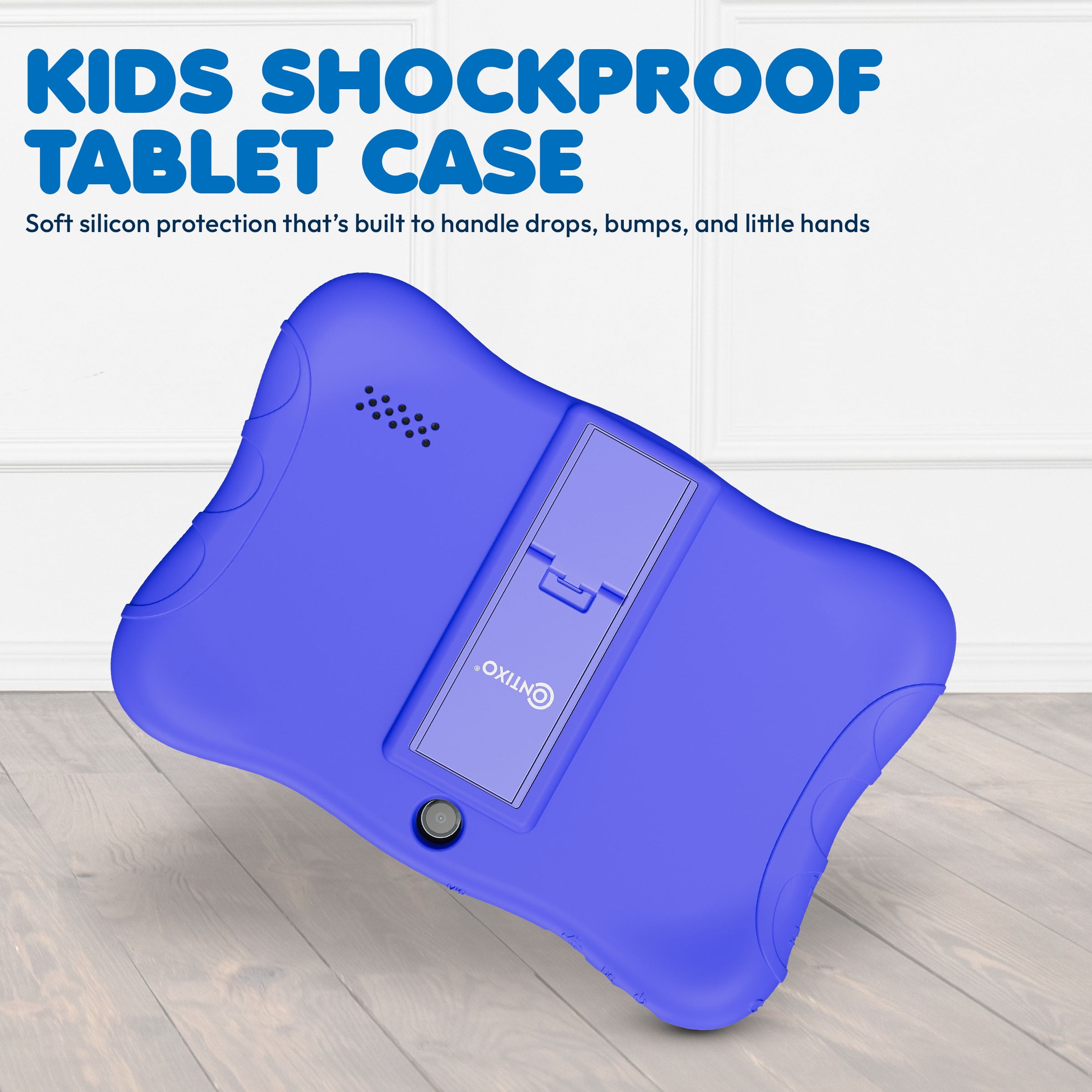 Contixo 7-Inch Kids Tablets Bundle, Educational Android Tablet with Headphones and Carrying Sleeve, Dark Blue