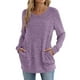 thumbnail image 5 of Top de tallas grandes,Camiseta informal para mujer, manga corta, cuello redondo, poliéster, estampado, largo regular, para uso diario y en casa, sopatenor, 5 of 8