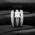 thumbnail image 6 of Gail Wedding Ring Set for Women 3pc Engagement Matching Band Ginger Lyne Collection, 6 of 6