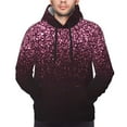thumbnail image 3 of Zufioo Pink Glitter Sparkles A Design Fleece Comfortable Hoodie for Mens,Sweatshirt for Men,Pullover Hooded Sweatshirt for Men -Small, 3 of 5