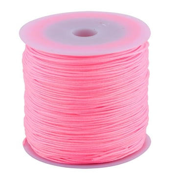 Nylon DIY Craft Braided Chinese Knot Bracelet Cord String Rope Pink 110 Yards