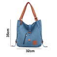 thumbnail image 2 of Sac à Main en Toile Sac à Bandoulière Sac à Main Sac à Dos de Loisirs pour l'École Sac à Dos convertible, 2 of 5