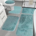 thumbnail image 5 of Blueek Mixed Colors Bath Mats Set - 5Pcs Toilet Mats, 16"x24" Soft Non-Slip Bathroom Rugs, Thick Water Absorbent & Machine Washable, 5 of 6
