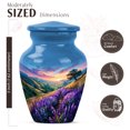 thumbnail image 2 of JAGASY Lavender Grass Miniature Urns for Adult Male - Sunrise Keepsake Urn for Mother - Small Mountain Cremation Urn for Burial - Decorative Blue Urns for Men and Women Remains - 3 Inch, 2 of 7