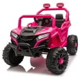 thumbnail image 4 of Ambifirner 12V Electric UTV with Parent Remote Control, 2-Hour Battery, 4-Wheel Suspension & Anti-Collision Bar, High Chassis for All Terrains, Pink, 4 of 9