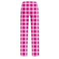 thumbnail image 4 of KeShDi Pajama Pants Plaid Pants for Women Striped Pants Women's Home Pocket Print Pajamas Daily Home Clothes Long Pants Pink 2X, 4 of 4