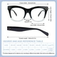 thumbnail image 5 of OCCI CHIARI Oversized Reading Glasses Women Trendy Large Readers 1.0 1.25 1.5 1.75 2.0 2.25 2.5 2.75 3.0 3.5 4.0 5.0 6.0 (Black+clear, 6.00), 5 of 6
