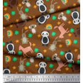 thumbnail image 3 of Soimoi Poly Georgette Fabric Floral & Cute Animals Cartoon Print Fabric by The Yard 52 Inch Wide, 3 of 3