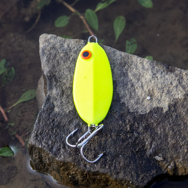 Bomber Slab Fishing Spoons 1 3/4 Fluorescent Yellow 7/8 oz