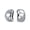 Silver-Tone, variant on Bling Jewelry Womens  Plain Shrimp Style Huggie Clip On Earrings Non Pierced Ears Polished Rhodium Plated