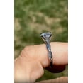 thumbnail image 2 of Solitaire Brilliance 1.5CT Round Brilliant Moissanite Twisted Engagement Ring 18K White Gold, Ring Size 4.5, 2 of 5