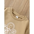 thumbnail image 6 of Arvbitana Toddler Baby Girls Boys Christmas Sweatshirt Long Sleeve Round Neck Gingerbread Man Letter Print Pullover Spring Autumn Shirt Tops12M-5T, 6 of 9