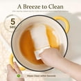 thumbnail image 6 of Overmont Enameled Cast Iron Dutch Oven - 5.5QT Pot with Lid Cookbook & Cotton Potholders - Heavy-Duty Cookware for Braising, Stews, Roasting, Bread Baking Goose Yellow, 6 of 8