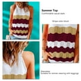 thumbnail image 4 of Women's Tank Tops, Sleeveless Halter Neck Tank Tops, Color Block Top, Avant-garde Features, 4 of 5