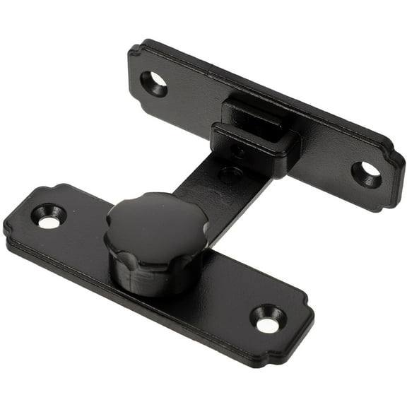 WEAVILUX Gate Latch Heavy Duty Sliding Barn Door Latch Black 1Pack for Homeowners