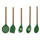 thumbnail image 1 of Utensilios de cocina de silicona con mango de madera de 5 piezas - mango de madera de acacia, 1 of 5