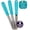 Teal, variant on Wilton 9-Inch Straight Icing Spatula Set of 3 Turquoise Handle Stainless Steel Cake Frosting & Baking Tool